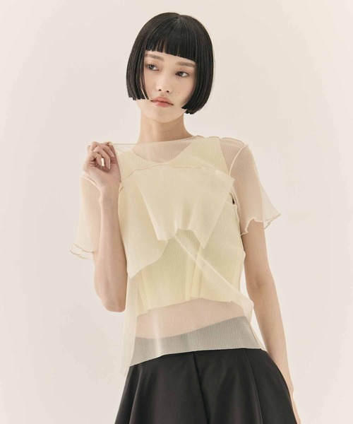 kotohayokozawa（コトハヨコザワ）の「【kotohayokozawa/コトハヨコザワ】GHOST TODO TOP SHORT SLEEVE +INNER/ゴーストトゥードゥショートスリーブインナー（Tシャツ/カットソー・レディース・ブルー/ブラック/ライトブルー/ホワイト・FREE）」の5枚目の写真