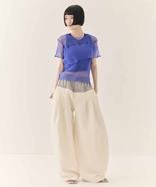 kotohayokozawa（コトハヨコザワ）の「【kotohayokozawa/コトハヨコザワ】GHOST TODO TOP SHORT SLEEVE +INNER/ゴーストトゥードゥショートスリーブインナー（Tシャツ/カットソー・レディース・ブルー/ブラック/ライトブルー/ホワイト・FREE）」の17枚目の写真