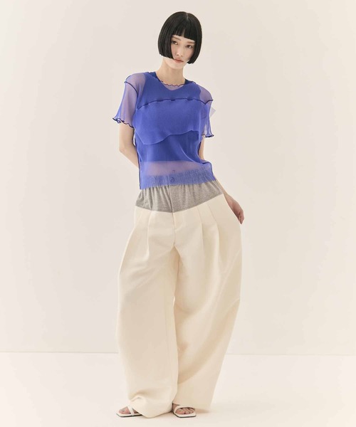 kotohayokozawa（コトハヨコザワ）の「【kotohayokozawa/コトハヨコザワ】GHOST TODO TOP SHORT SLEEVE +INNER/ゴーストトゥードゥショートスリーブインナー（Tシャツ/カットソー・レディース・ブルー/ブラック/ライトブルー/ホワイト・FREE）」の16枚目の写真
