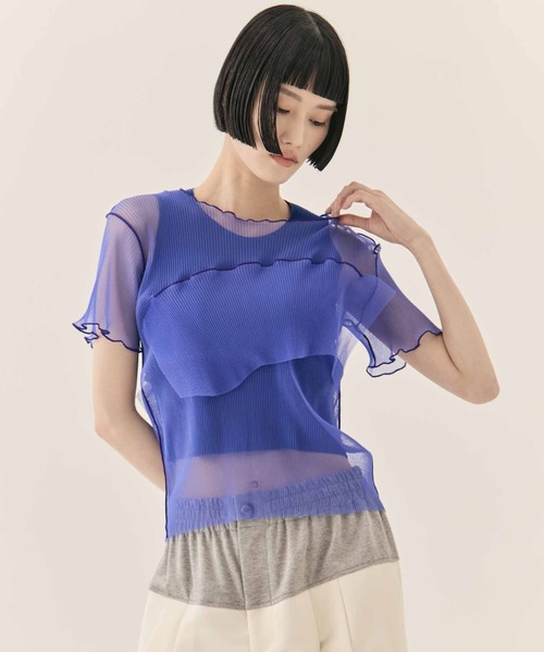 kotohayokozawa（コトハヨコザワ）の「【kotohayokozawa/コトハヨコザワ】GHOST TODO TOP SHORT SLEEVE +INNER/ゴーストトゥードゥショートスリーブインナー（Tシャツ/カットソー・レディース・ブルー/ブラック/ライトブルー/ホワイト・FREE）」の13枚目の写真