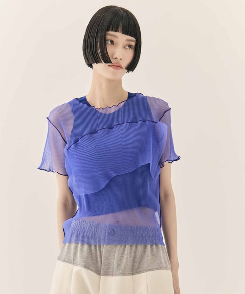 kotohayokozawa（コトハヨコザワ）の「【kotohayokozawa/コトハヨコザワ】GHOST TODO TOP SHORT SLEEVE +INNER/ゴーストトゥードゥショートスリーブインナー（Tシャツ/カットソー・レディース・ブルー/ブラック/ライトブルー/ホワイト・FREE）」の12枚目の写真