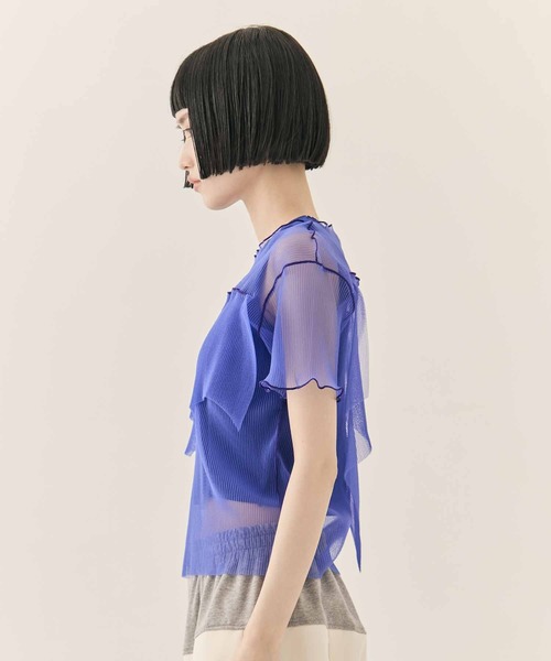 kotohayokozawa（コトハヨコザワ）の「【kotohayokozawa/コトハヨコザワ】GHOST TODO TOP SHORT SLEEVE +INNER/ゴーストトゥードゥショートスリーブインナー（Tシャツ/カットソー・レディース・ブルー/ブラック/ライトブルー/ホワイト・FREE）」の11枚目の写真