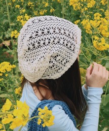 FUNdaysion（ファンデイション）の「ストライプ透かし編みニット帽（ハット）」