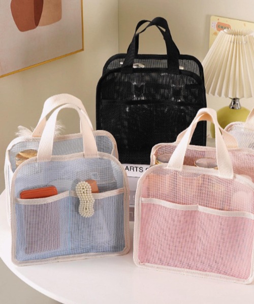 Mignonjour(ミニョンジュール)の「Mignonjour/メッシュミニバッグ M2917(ハンドバッグ・レディース・ホワイト/ブルー/ピンク/ブラック・FREE)」の8枚目の写真
