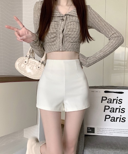 yuue' ( wear )(ユーイ)の「ハイウエストストレッチマイクロショートパンツ(その他パンツ・レディース・ブラック/ホワイト・L/M)」の12枚目の写真