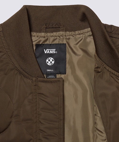 VANS(バンズ)の「ウィメンズ BENNETT キルテッド ボマージャケット / Bennett Quilted Bomber TURKISH VN000MAND4C1(その他アウター・レディース・ダークブラウン・X-SMALL/X-LARGE/SMALL/MEDIUM/LARGE)」の5枚目の写真