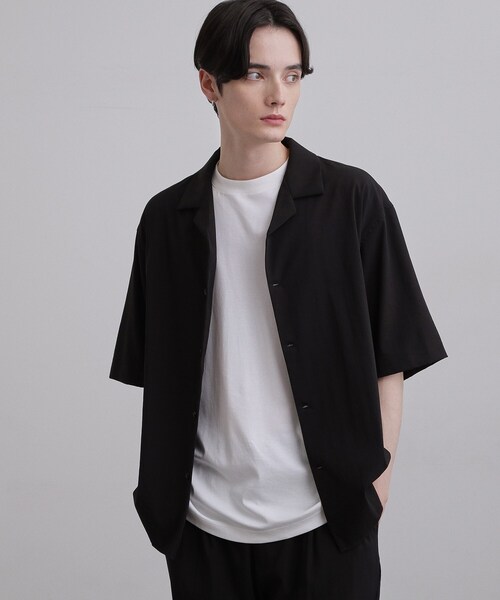 tk.TAKEO KIKUCHI(ティーケータケオキクチ)の「【接触冷感/UVCUT】COOL PLAY開襟シャツ(シャツ/ブラウス・メンズ・ダークグレー/ライトグレー/オリーブ/ブラック・04/03/02/01)」の13枚目の写真