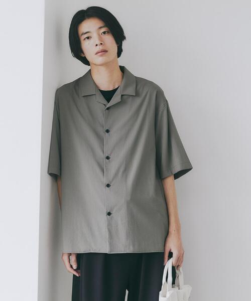 tk.TAKEO KIKUCHI(ティーケータケオキクチ)の「【接触冷感/UVCUT】COOL PLAY開襟シャツ(シャツ/ブラウス・メンズ・ダークグレー/ライトグレー/オリーブ/ブラック・04/03/02/01)」の17枚目の写真