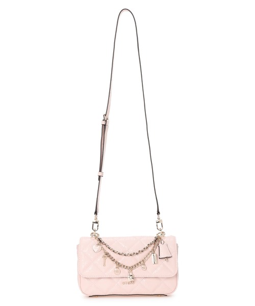 Guess(ゲス)の「LIBBY Flap Crossbody ショルダーバッグ(ショルダーバッグ・レディース・ブラック/ライトピンク/オフホワイト・ONE SIZE)」の9枚目の写真