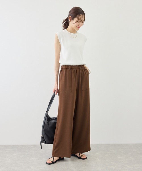 ROPE' PICNIC(ロペピクニック)の「サテンベイカーパンツ/接触冷感(その他パンツ・レディース・チャコールグレー/ダークブラウン/ベージュ・S/M)」の20枚目の写真