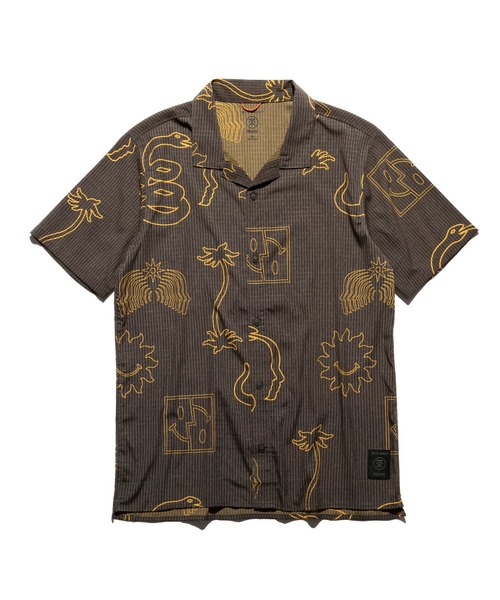 Lafayette(ラファイエット)の「ロアーク【ROARK RUN AMOK】-ボタンダウンシャツ【半袖シャツ】【RUN AMOK BLESS UP TRAIL SHIRT BROWN RW600-KFF】(シャツ/ブラウス・メンズ・ブラウン・L)」の1枚目の写真