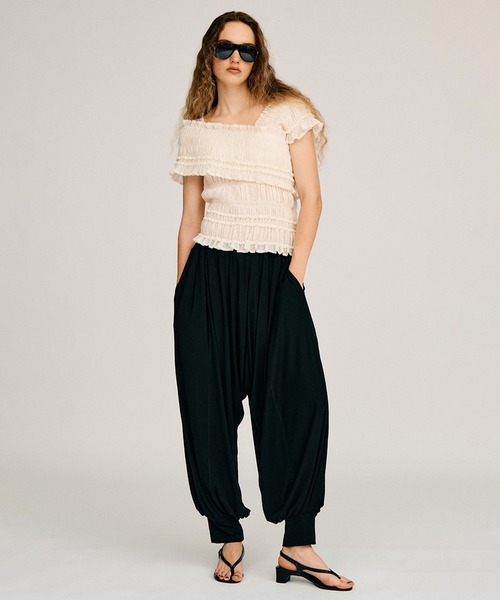 PRANK PROJECT（プランクプロジェクト）の「ジャージサルエルパンツ / Jersey Skirt Pants（その他パンツ・レディース・グレー/ホワイト/ブラック・36/38）」の4枚目の写真