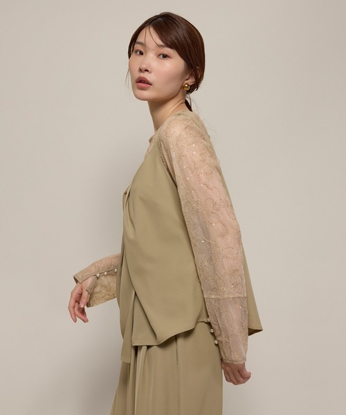 Kana(カナ)の「斜めクロスパンツドレス3点セット ワンピース ドレス パーティー 結婚式 お呼ばれ オケージョンドレス(パンツドレス・レディース・ブラック/イエロー/ブラウン・M)」の12枚目の写真