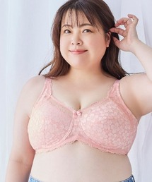 nissen | カラフルパレットフルカップノンワイヤーブラジャー(アップルブロッサムフラワー柄)(日本製レース)(ブラジャー)