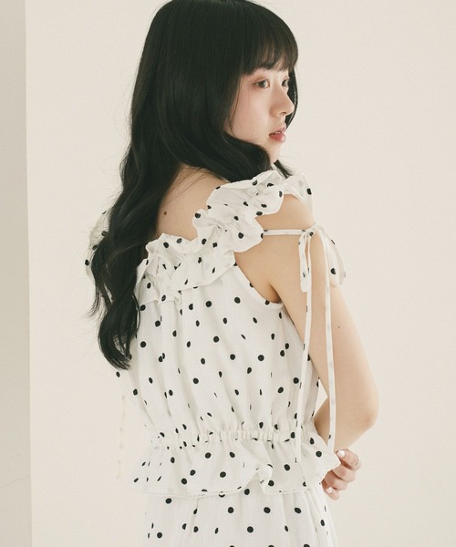 Heather(ヘザー)の「2WAYフリルショルダーブラウス 814970(シャツ/ブラウス・レディース・ブラック系その他/ホワイト系その他・FREE)」の5枚目の写真