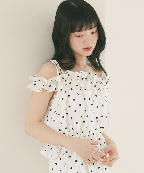 Heather(ヘザー)の「2WAYフリルショルダーブラウス 814970(シャツ/ブラウス・レディース・ブラック系その他/ホワイト系その他・FREE)」の12枚目の写真