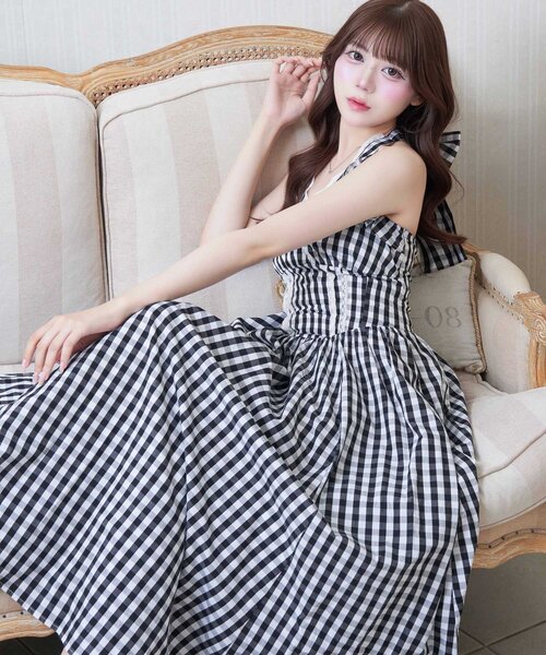 Belle Charme】Halter Neck Long Onepiece（ワンピース）｜OLIVE des