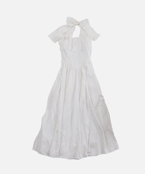 Belle Charme(ベルシャルム)の「【Belle Charme】Halter Neck Long Onepiece(ワンピース・レディース・ブラック/グレー/オフホワイト・FREE)」の6枚目の写真