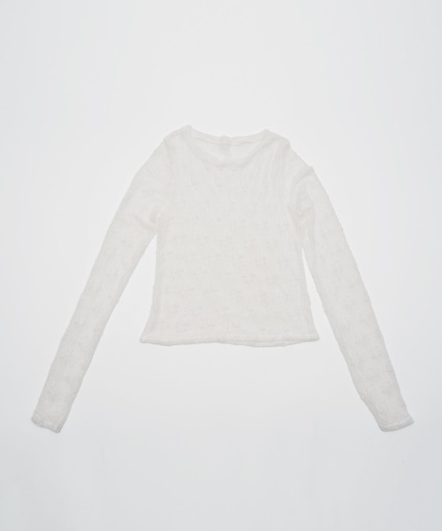 SOEMIN(ソミン)の「【SELECT】Shoulder pad long sleeve T-shirt/ショルダーパッド長袖Tシャツ(Tシャツ/カットソー・レディース・ホワイト・FREE)」の6枚目の写真