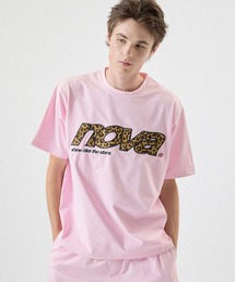 MSG（エムエスジー）の「【SET-UP着用可能】総柄ロゴプリントTシャツ UVカット 吸水速乾（Tシャツ/カットソー）」