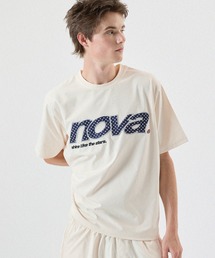 【SET-UP着用可能】総柄ロゴプリントTシャツ UVカット 吸水速乾