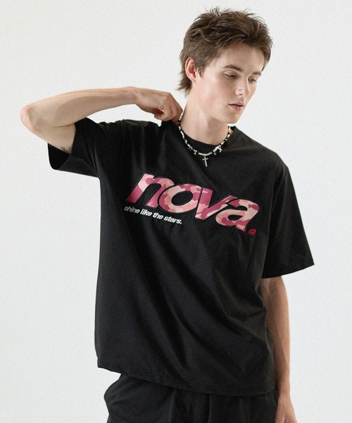 MSG(エムエスジー)の「【SET-UP着用可能】総柄ロゴプリントTシャツ UVカット 吸水速乾(Tシャツ/カットソー・メンズ・ブラック/ピンク/アイボリー・M/L)」の11枚目の写真