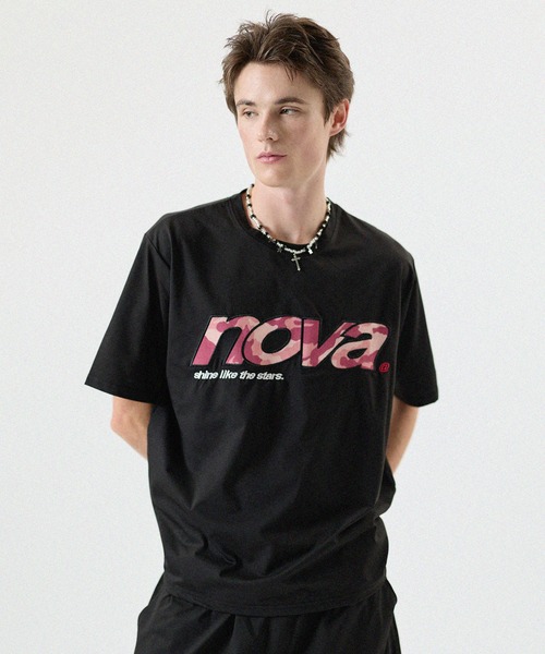MSG(エムエスジー)の「【SET-UP着用可能】総柄ロゴプリントTシャツ UVカット 吸水速乾(Tシャツ/カットソー・メンズ・ブラック/ピンク/アイボリー・M/L)」の12枚目の写真