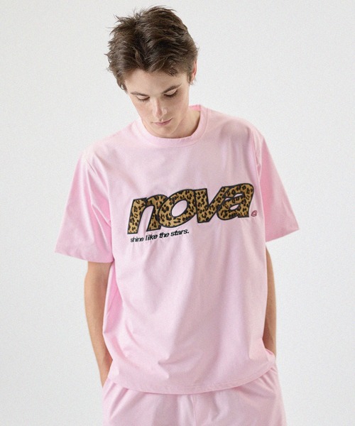 MSG(エムエスジー)の「【SET-UP着用可能】総柄ロゴプリントTシャツ UVカット 吸水速乾(Tシャツ/カットソー・メンズ・ブラック/ピンク/アイボリー・M/L)」の18枚目の写真