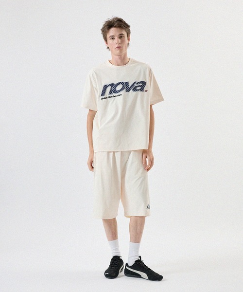 MSG(エムエスジー)の「【SET-UP着用可能】総柄ロゴプリントTシャツ UVカット 吸水速乾(Tシャツ/カットソー・メンズ・ブラック/ピンク/アイボリー・M/L)」の6枚目の写真