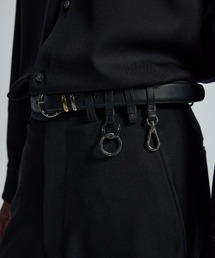 CINOH（チノ）の「UTILITY LEATHER BELT _ SILVER BUCKLE   GOLD - SILVER LOOPS（ベルト）」