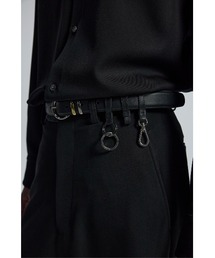 CINOH（チノ）の「UTILITY LEATHER BELT _ SILVER BUCKLE / GOLD - SILVER LOOPS（ベルト）」