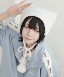Whinny（ホワイニー）の「Whinny/【2026春夏新作♪】アイスサマー猫パンチ帽（ニットキャップ/ビーニー）」