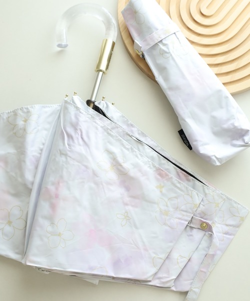 折りたたみ傘（ピンク/桃色系・花柄・ボタニカル柄）ファッション通販