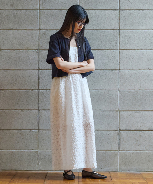 Tiara(ティアラ)の「カットジャガードワンピース(ワンピース・レディース・ブルー/ホワイト/ブラック・FREE)」の18枚目の写真