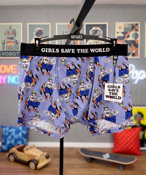セール】ストレッチ ボクサーパンツ メンズ ポリエステル 前閉じ GIRLS