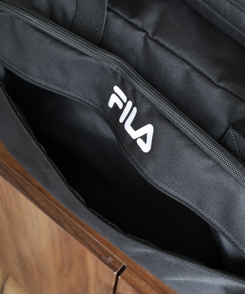 FILA(フィラ)の「FILA センターロゴトラベルボストンバッグ(ボストンバッグ・メンズ・ブラック×ホワイト/ブラック×グリーン・FREE)」の14枚目の写真