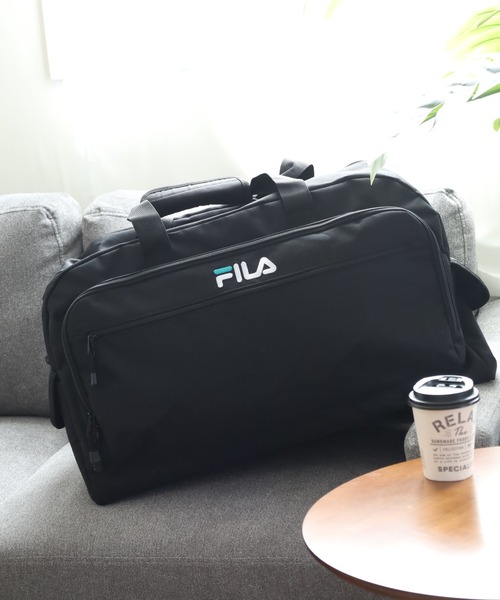FILA(フィラ)の「FILA センターロゴトラベルボストンバッグ(ボストンバッグ・メンズ・ブラック×ホワイト/ブラック×グリーン・FREE)」の20枚目の写真