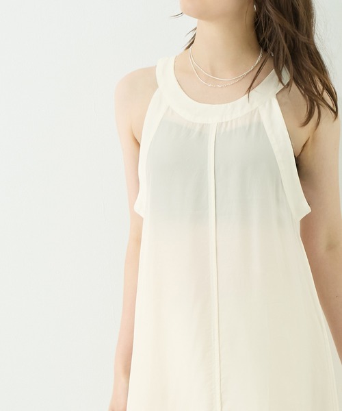 INSCRIRE（アンスクリア）の「[INSCRIRE/アンスクリア]Cupro Sleeveless Dress（ワンピース・レディース・ホワイト/ブラック・36）」の3枚目の写真