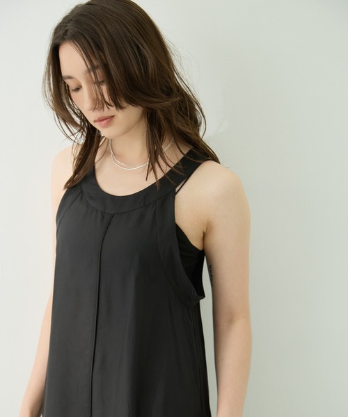INSCRIRE（アンスクリア）の「[INSCRIRE/アンスクリア]Cupro Sleeveless Dress（ワンピース・レディース・ホワイト/ブラック・36）」の7枚目の写真
