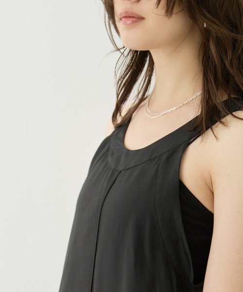 INSCRIRE（アンスクリア）の「[INSCRIRE/アンスクリア]Cupro Sleeveless Dress（ワンピース・レディース・ホワイト/ブラック・36）」の8枚目の写真