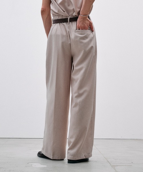 Adoon plain(アドーンプレーン)の「Function Linen Like 1 Tuck Slacks / ファンクションリネンライク1タックスラックス 【セットアップ可】(スラックス・メンズ・ベージュ/チャコールグレー/ブラック・LARGE/MEDIUM/SMALL)」の19枚目の写真