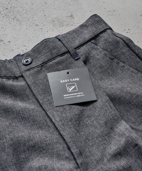 Adoon plain(アドーンプレーン)の「Function Linen Like 1 Tuck Slacks / ファンクションリネンライク1タックスラックス 【セットアップ可】(スラックス・メンズ・ベージュ/チャコールグレー/ブラック・LARGE/MEDIUM/SMALL)」の4枚目の写真