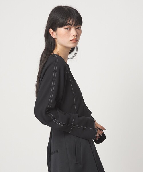 EMMEL REFINES(エメルリファインズ)の「<EMMEL REFINES>EM ハイショク ステッチ 2WAY ブラウス(シャツ/ブラウス・レディース・オフホワイト/ライトブルー/ブラック・FREE)」の14枚目の写真
