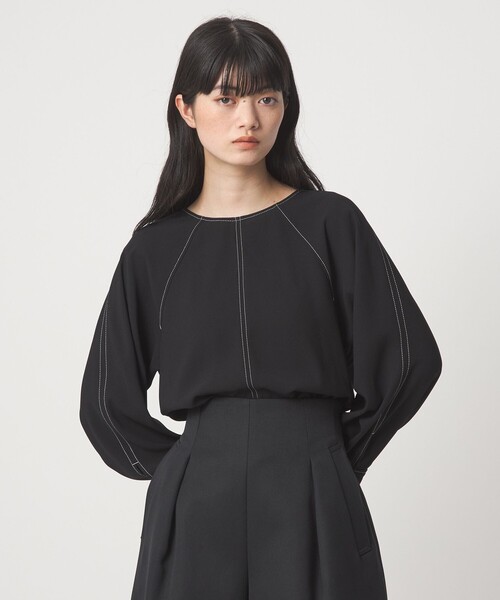 EMMEL REFINES(エメルリファインズ)の「<EMMEL REFINES>EM ハイショク ステッチ 2WAY ブラウス(シャツ/ブラウス・レディース・オフホワイト/ライトブルー/ブラック・FREE)」の16枚目の写真
