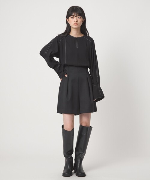 EMMEL REFINES(エメルリファインズ)の「<EMMEL REFINES>EM ハイショク ステッチ 2WAY ブラウス(シャツ/ブラウス・レディース・オフホワイト/ライトブルー/ブラック・FREE)」の18枚目の写真