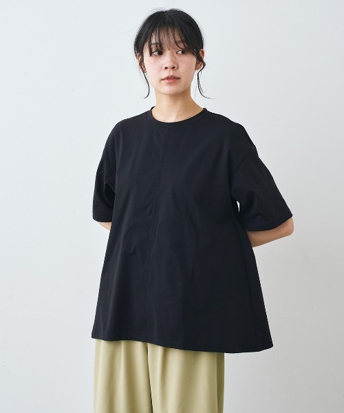 IEDIT(イディット)の「IEDIT 猛暑に負けない さらっと速乾メッシュトップス(その他トップス・レディース・オフホワイト/ブラック・M/L/LL/3L/4L/S)」の12枚目の写真