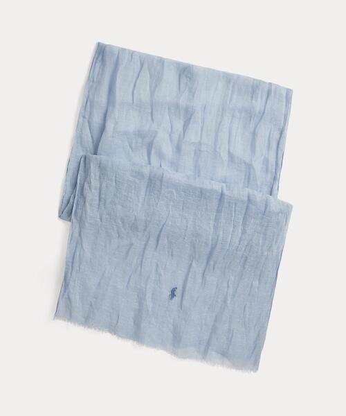 POLO RALPH LAUREN(ポロ ラルフ ローレン)の「ライトウェイト リネン スカーフ(バンダナ/スカーフ・メンズ・ブルー系5・ONE)」の1枚目の写真