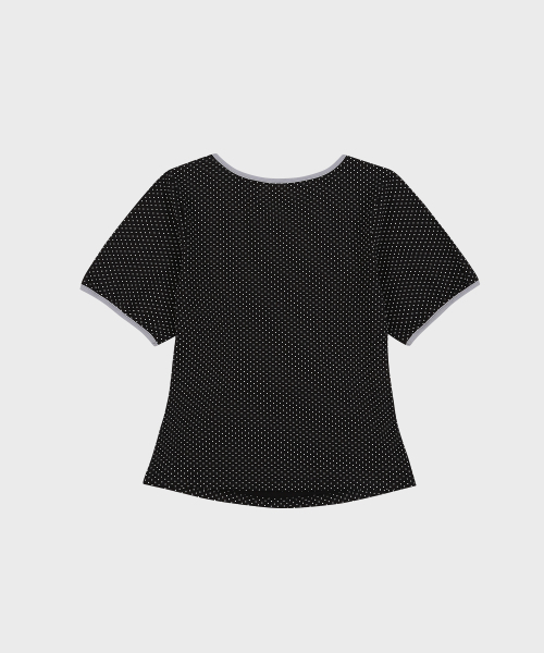 UPDRAFT（アップドラフト）の「DOT STAR RINGER SLIM T-SHIRTS [BLACK]（Tシャツ/カットソー・レディース・その他・FREE）」の2枚目の写真