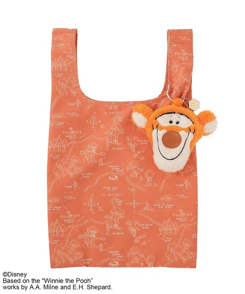 Green Parks(グリーンパークス)の「Winnie the Pooh/ポーチ付きエコバッグ(エコバッグ/サブバッグ・レディース・イエロー/ピンク/オレンジ・FREE)」の3枚目の写真