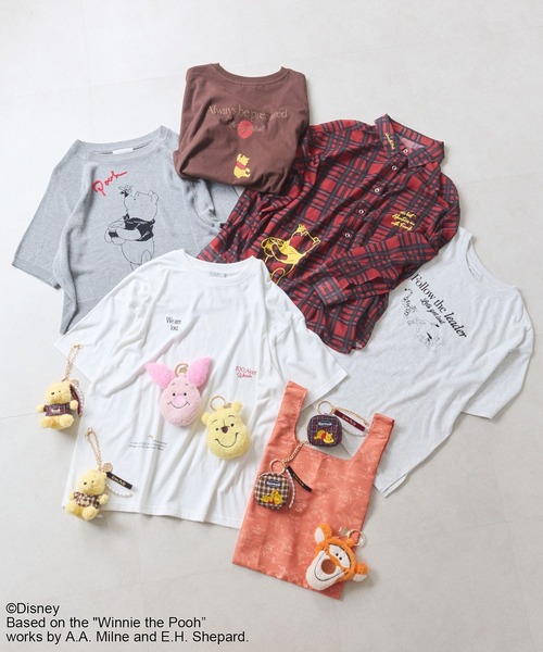 Green Parks(グリーンパークス)の「Winnie the Pooh/ポーチ付きエコバッグ(エコバッグ/サブバッグ・レディース・イエロー/ピンク/オレンジ・FREE)」の6枚目の写真